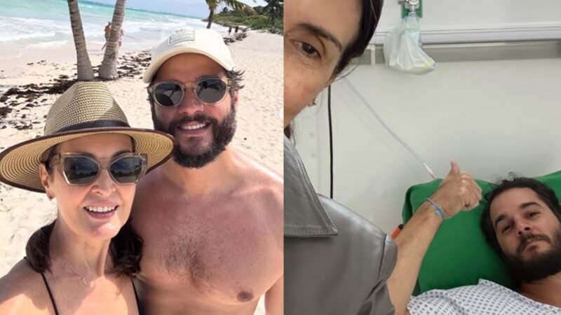 Namorado de Fatima Bernardes passa mal em viagem vai ao