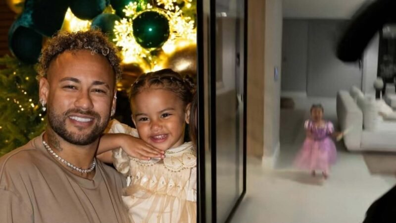 Neymar Jr diverte com video assustando Mavie So uma brincadeira
