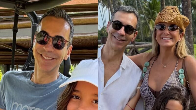 Cesar Tralli compartilha foto com a filha e semelhanca impressiona