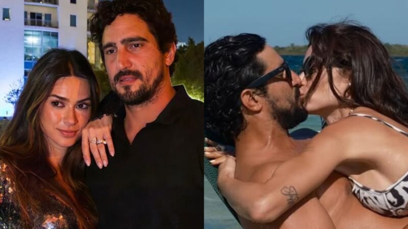 Thaila Ayala recria foto romantica com Renato Goes nove anos