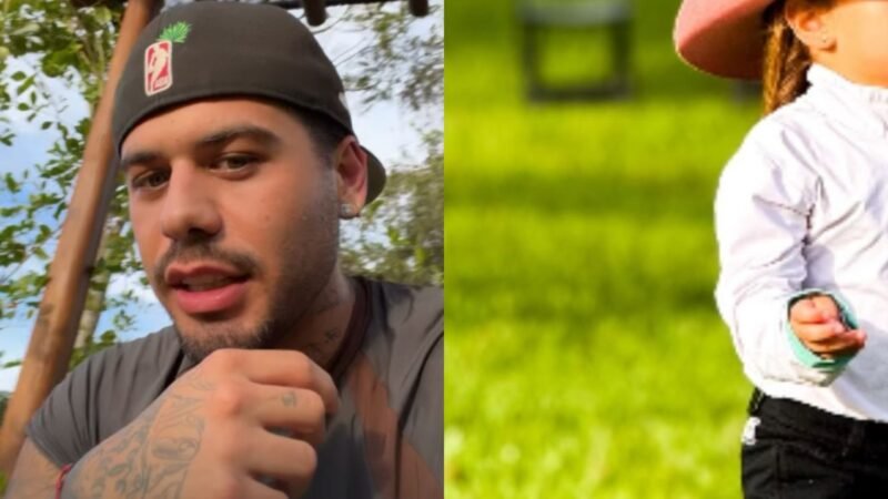 Ze Felipe mostra filhas prontas para andar a cavalo com